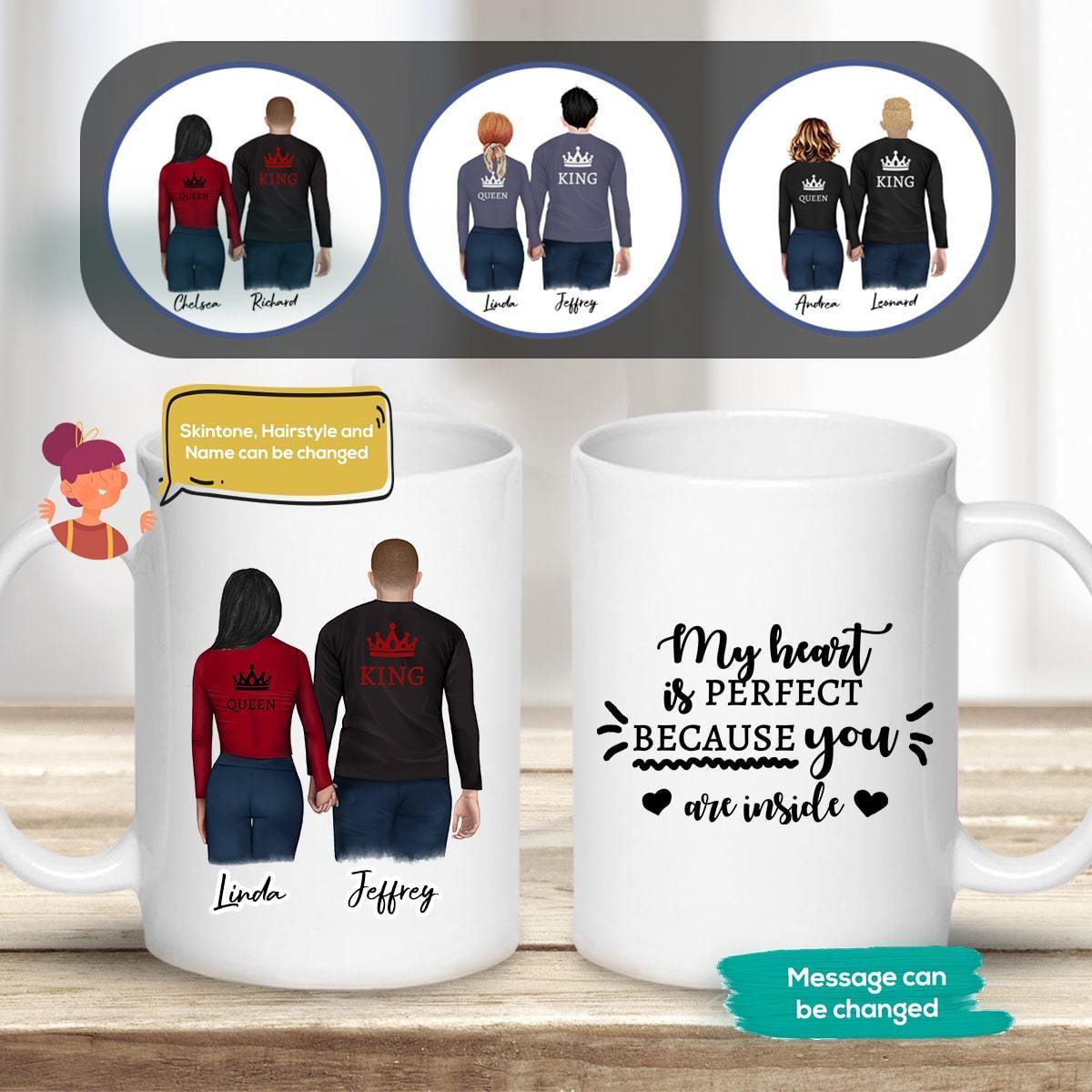 King Queen Couples Mug | Alpha Paw