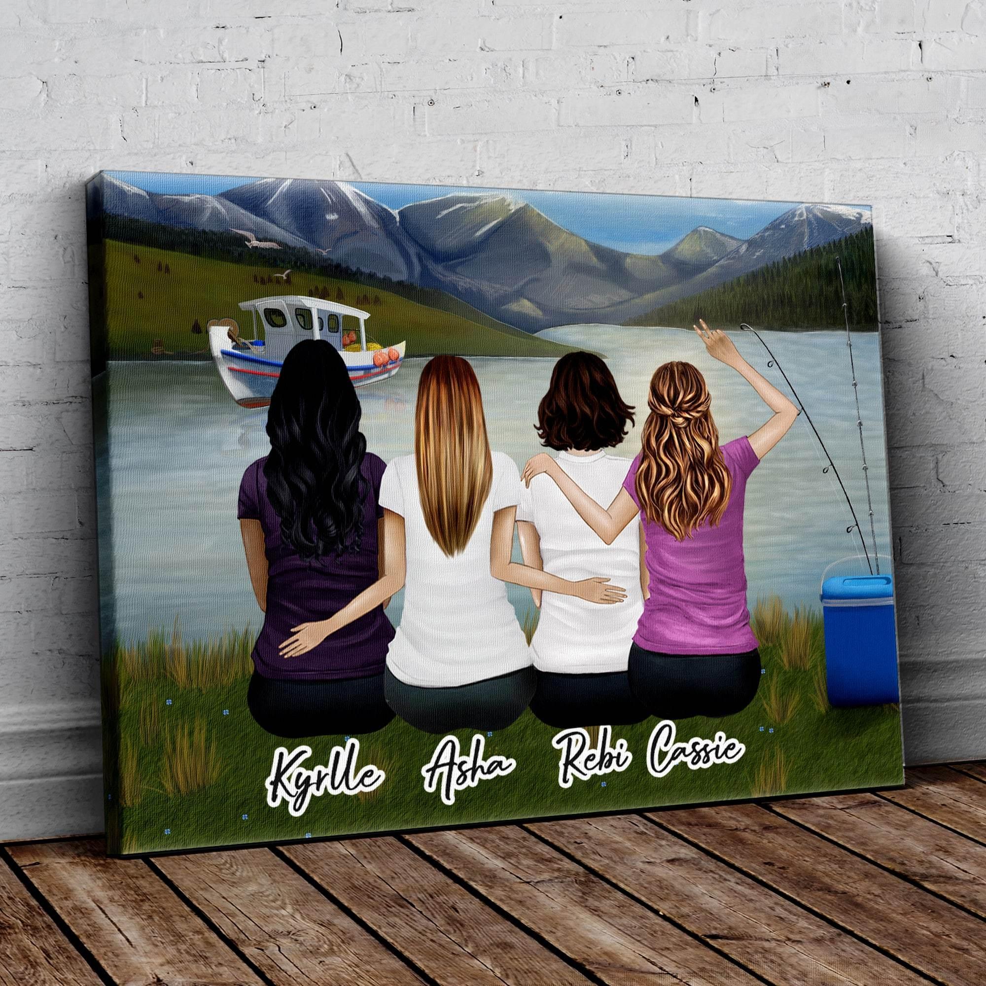Lake & Mountain Personalized Best Friend Wrapped Canvas | Alpha Paw