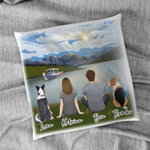 Load image into Gallery viewer, Lake &amp; Mountain Personalized Pillow | Alpha Paw
