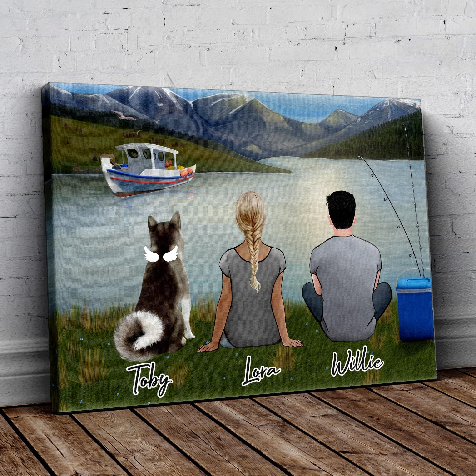 Lake & Mountain Personalized Wrapped Canvas | Alpha Paw