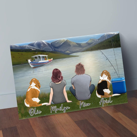Lake & Mountain Personalized Wrapped Canvas | Alpha Paw