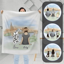 Load image into Gallery viewer, Nashville Personalized Pet &amp; Owner Blanket | Alpha Paw
