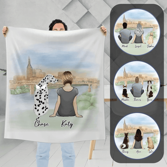 Nashville Personalized Pet & Owner Blanket | Alpha Paw