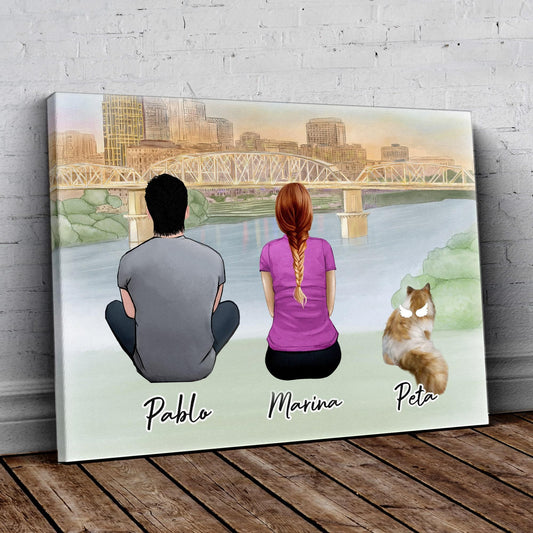 Nashville Personalized Pet & Owner Wrapped Canvas | Alpha Paw