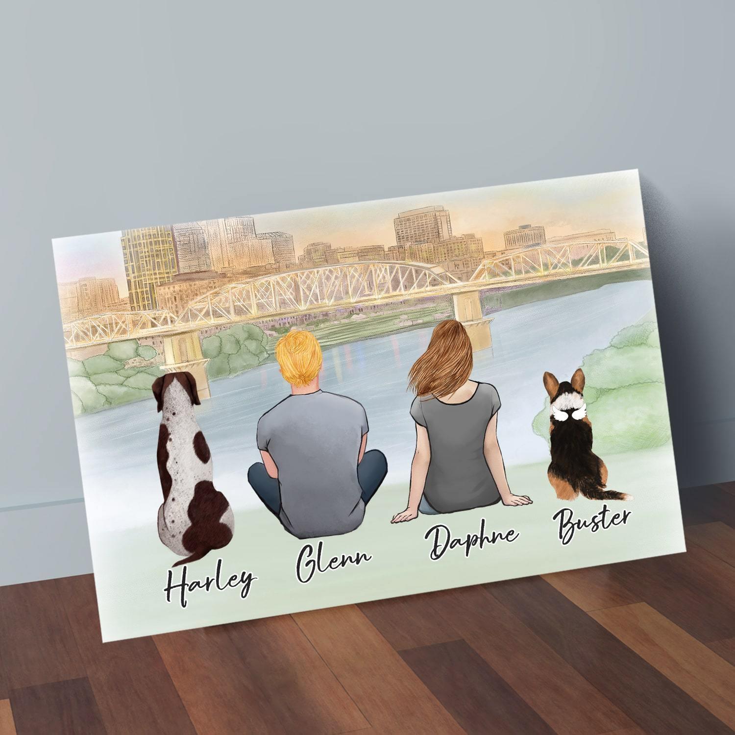 Nashville Personalized Pet & Owner Wrapped Canvas | Alpha Paw