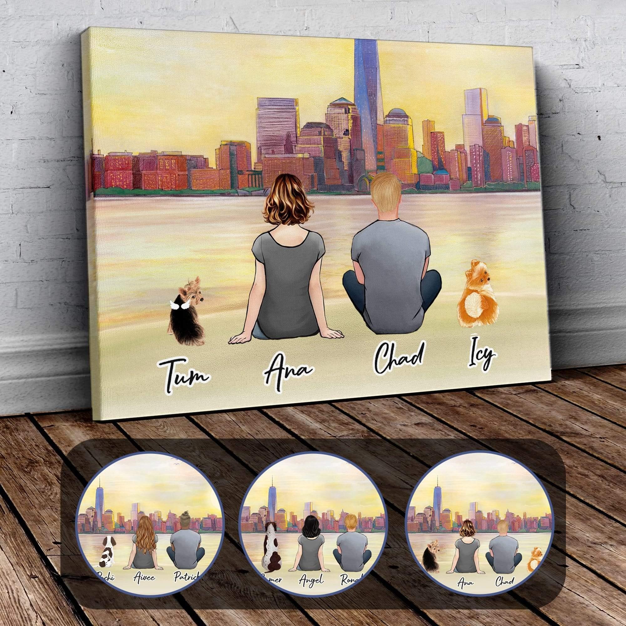 NYC Personalzied Pet & Owner Wrapped Canvas | Alpha Paw