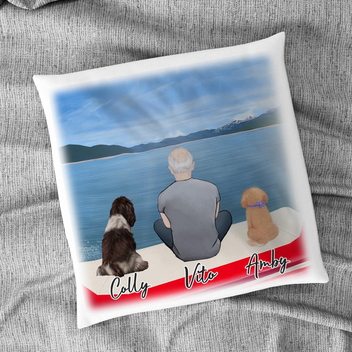 On A Boat Personalized Pet & Owner Pillow | Alpha Paw