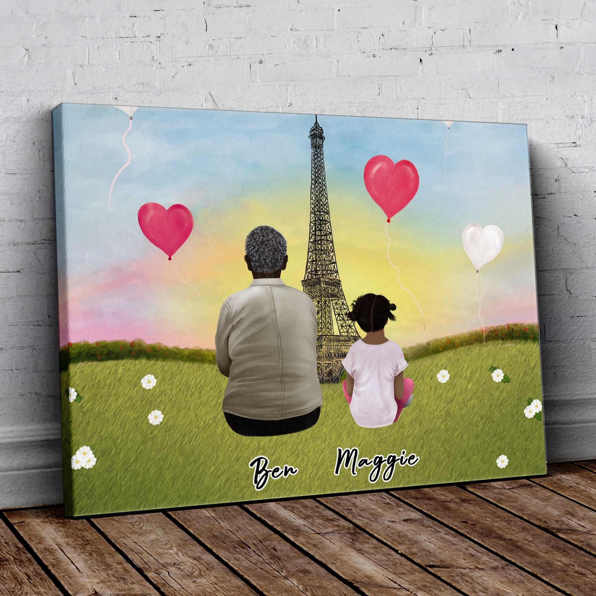 Paris Personalized Family Wrapped Canvas | Alpha Paw