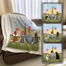 Load image into Gallery viewer, Paris Personalized Pet &amp; Owner Blanket | Alpha Paw
