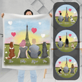 Load image into Gallery viewer, Paris Personalized Pet & Owner Blanket | Alpha Paw
