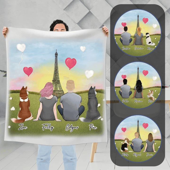 Paris Personalized Pet & Owner Blanket | Alpha Paw