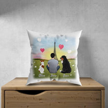 Load image into Gallery viewer, Paris Personalized Pet &amp; Owner Pillow | Alpha Paw
