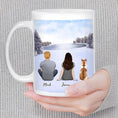 Load image into Gallery viewer, Snow Custom Pet & Owner Coffee Mug | Alpha Paw
