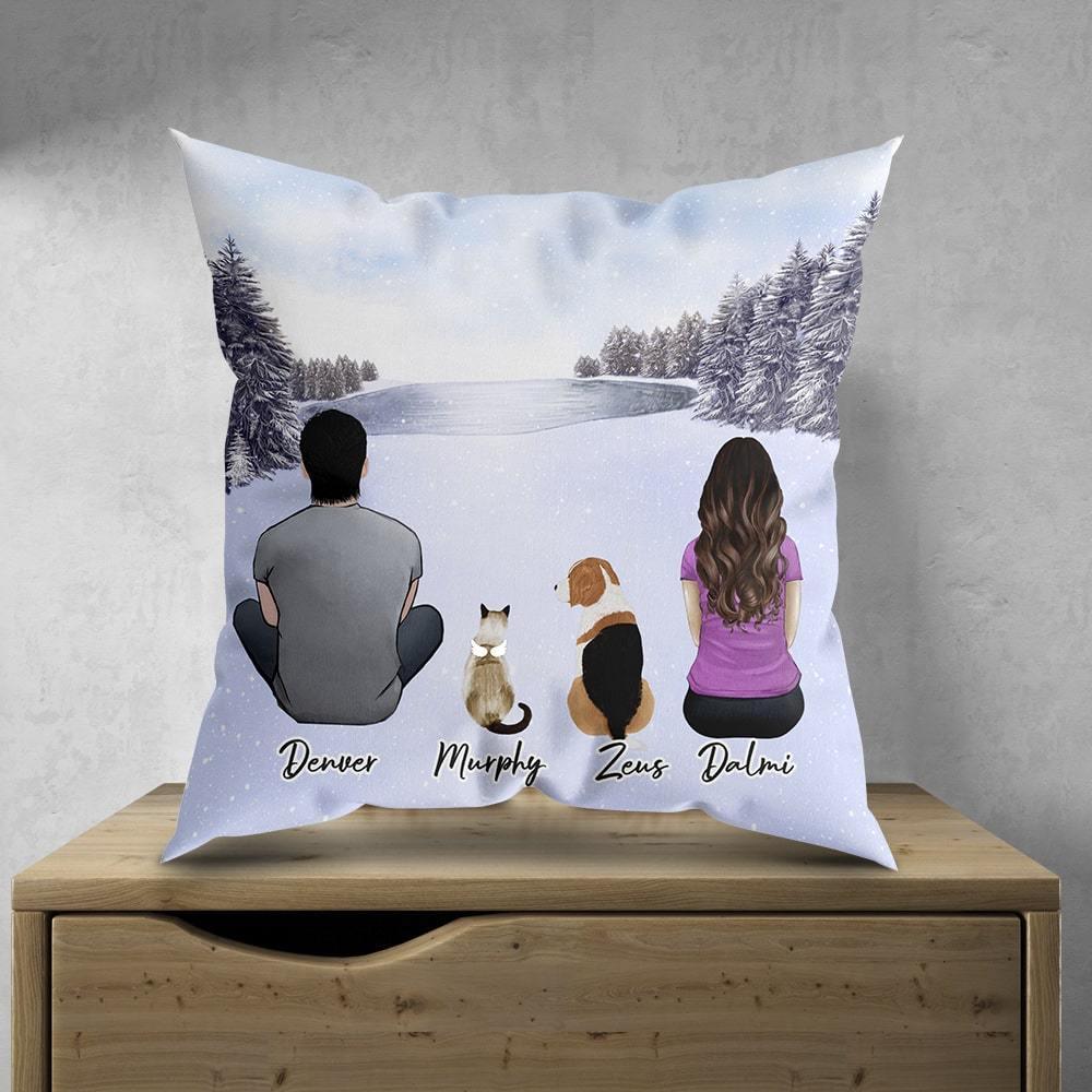 Snow Personalized Pet & Owner Pillow | Alpha Paw