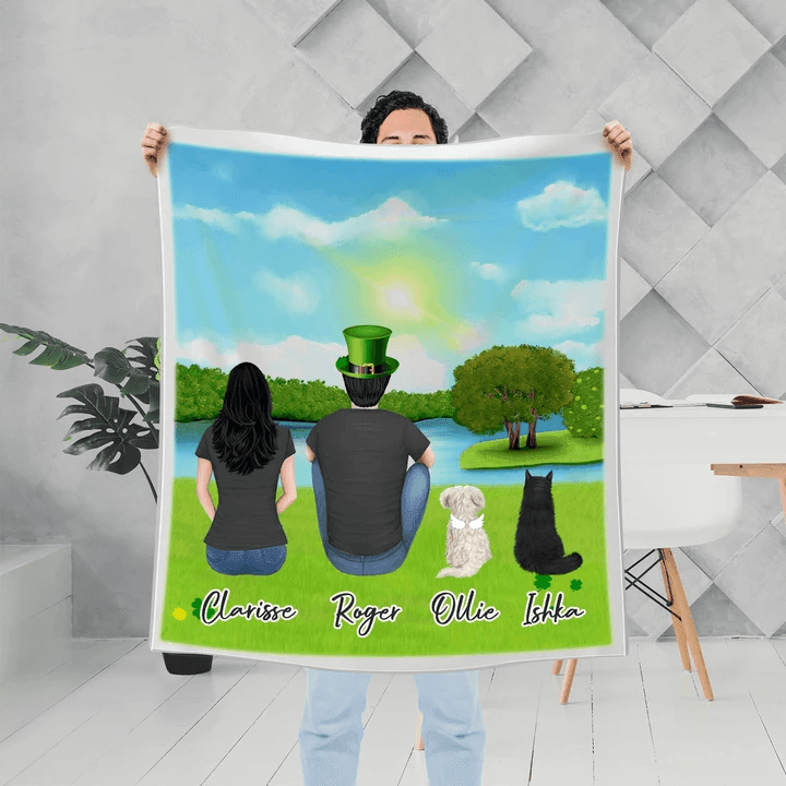 St. Patrick Personalized Pet & Owner Blanket | Alpha Paw