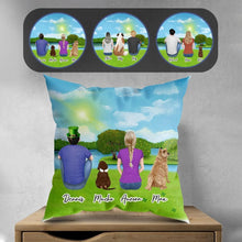 Load image into Gallery viewer, St. Patrick Personalized Pet &amp; Owner Pillow | Alpha Paw
