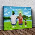 Load image into Gallery viewer, St. Patrick Personalized Pet & Owner Wrapped Canvas | Alpha Paw
