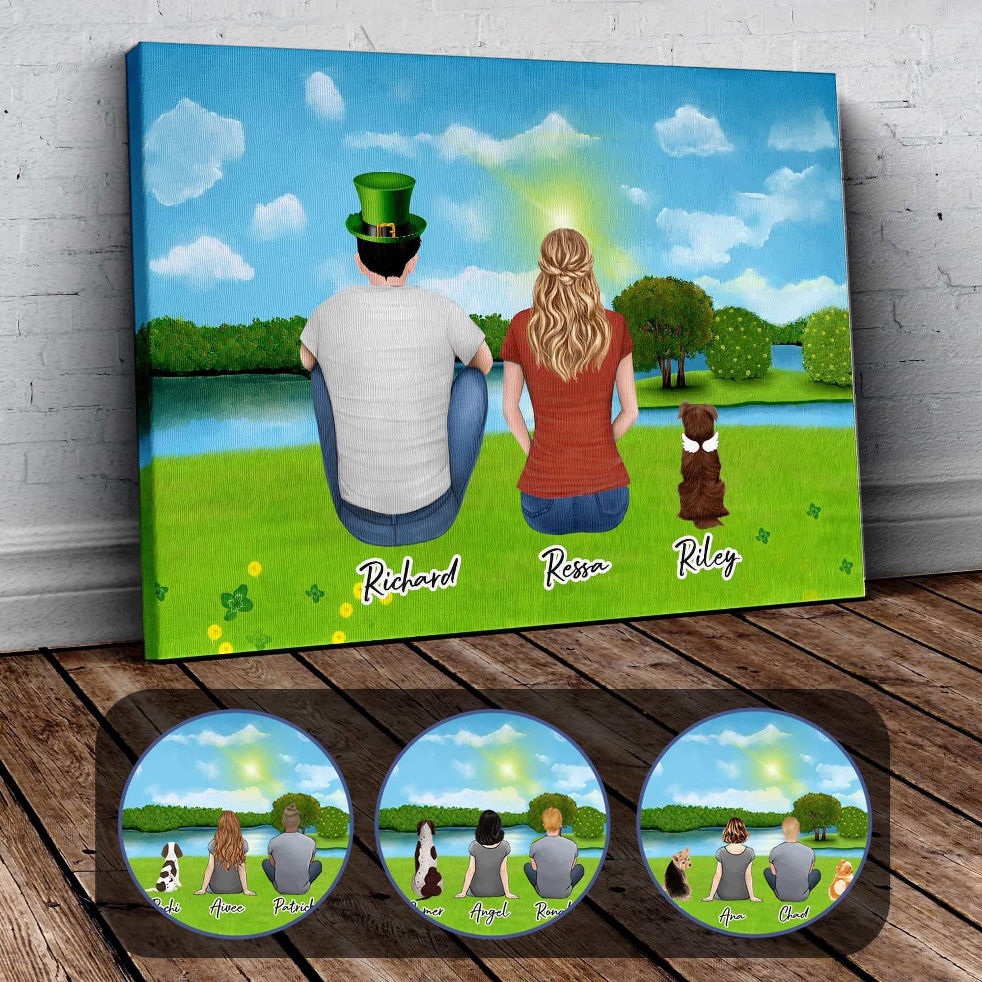 St. Patrick Personalized Pet & Owner Wrapped Canvas | Alpha Paw