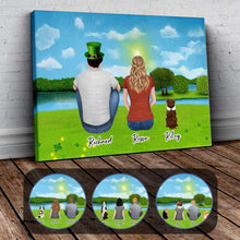 Load image into Gallery viewer, St. Patrick Personalized Pet &amp; Owner Wrapped Canvas | Alpha Paw
