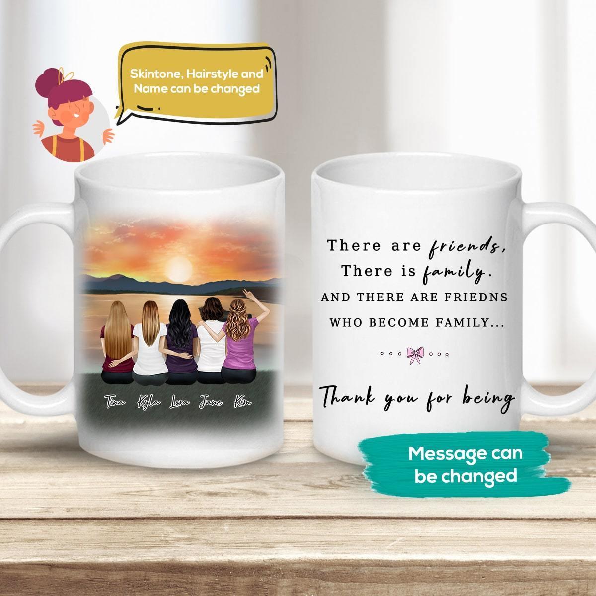 Sunset Personalized Best Friend (Or Sisters) Coffee Mug | Alpha Paw