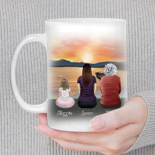 Sunset Personalized Family Coffee Mug | Alpha Paw