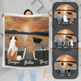 Load image into Gallery viewer, Sunset Personalized Pet & Owner Blanket | Alpha Paw
