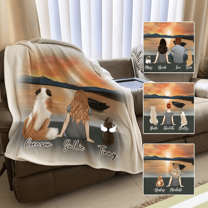 Sunset Personalized Pet & Owner Blanket | Alpha Paw