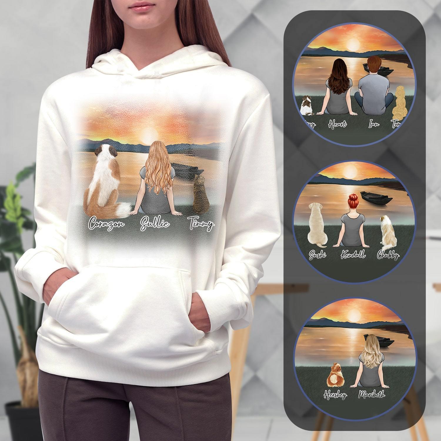 Sunset Personalized Pet & Owner Hoodies | Alpha Paw