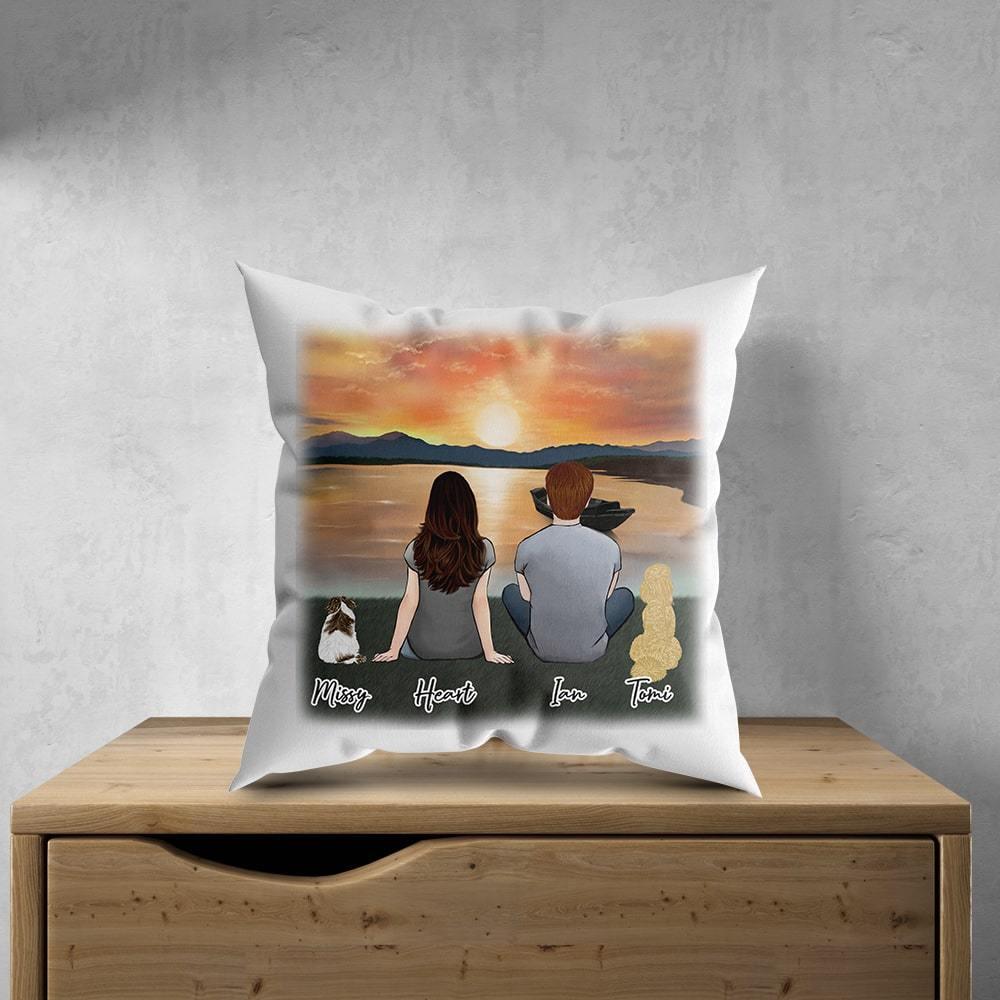Sunset Personalized Pet & Owner Pillow | Alpha Paw
