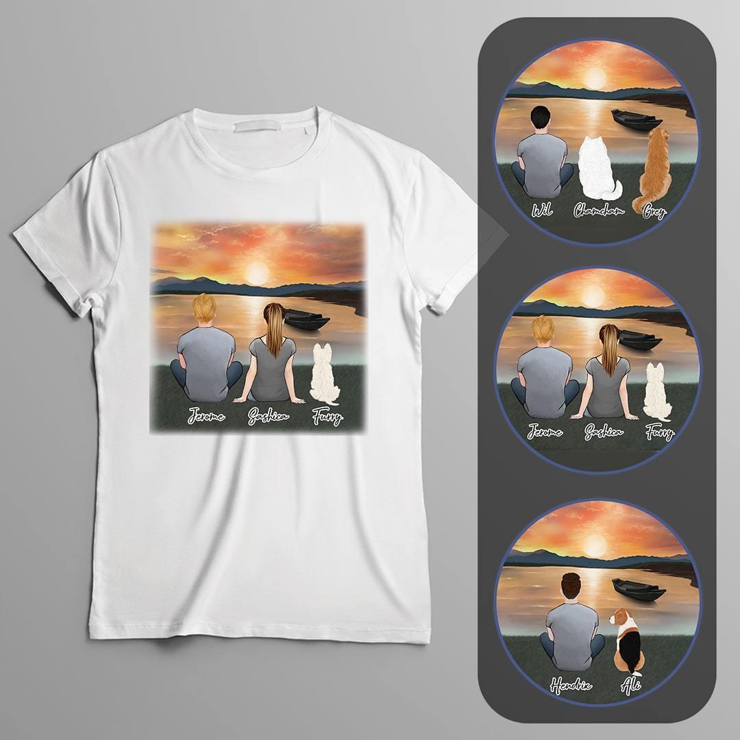Sunset Personalized Pet & Owner T-Shirt | Alpha Paw