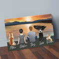 Load image into Gallery viewer, Sunset Personalized Pet & Owner Wrapped Canvas | Alpha Paw
