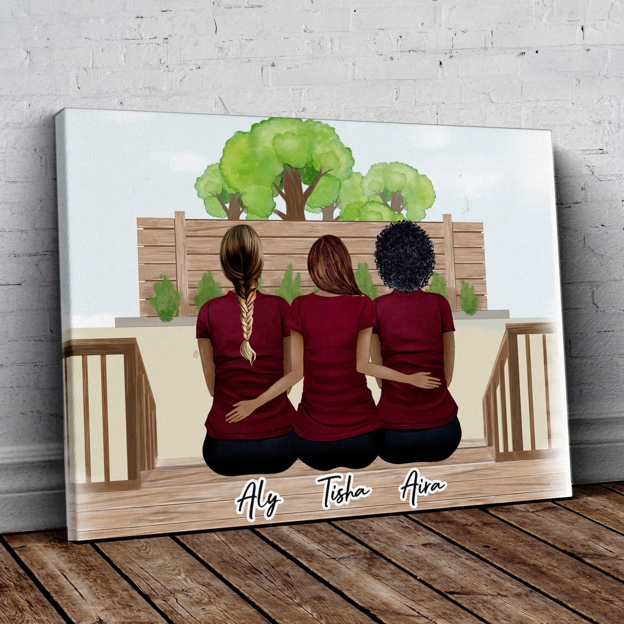 The Backyard Personalized Best Friend Wrapped Canvas | Alpha Paw