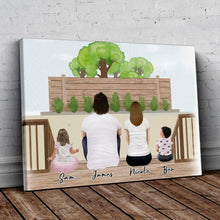 Load image into Gallery viewer, The Backyard Personalized Family Wrapped Canvas | Alpha Paw
