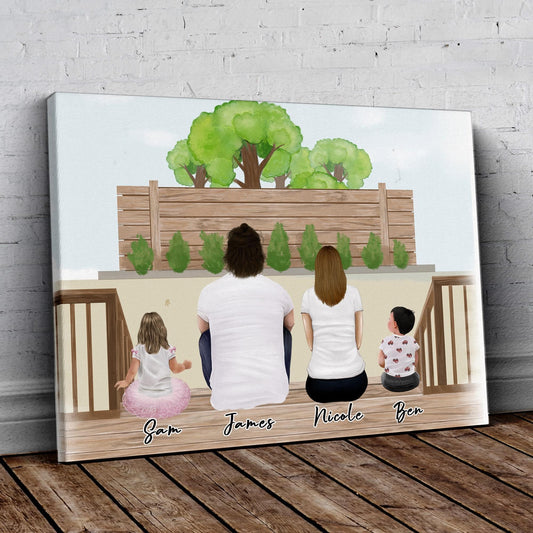 The Backyard Personalized Family Wrapped Canvas | Alpha Paw
