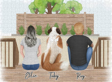 Load image into Gallery viewer, The Backyard Personalized Pet &amp; Owner Puzzle | Alpha Paw
