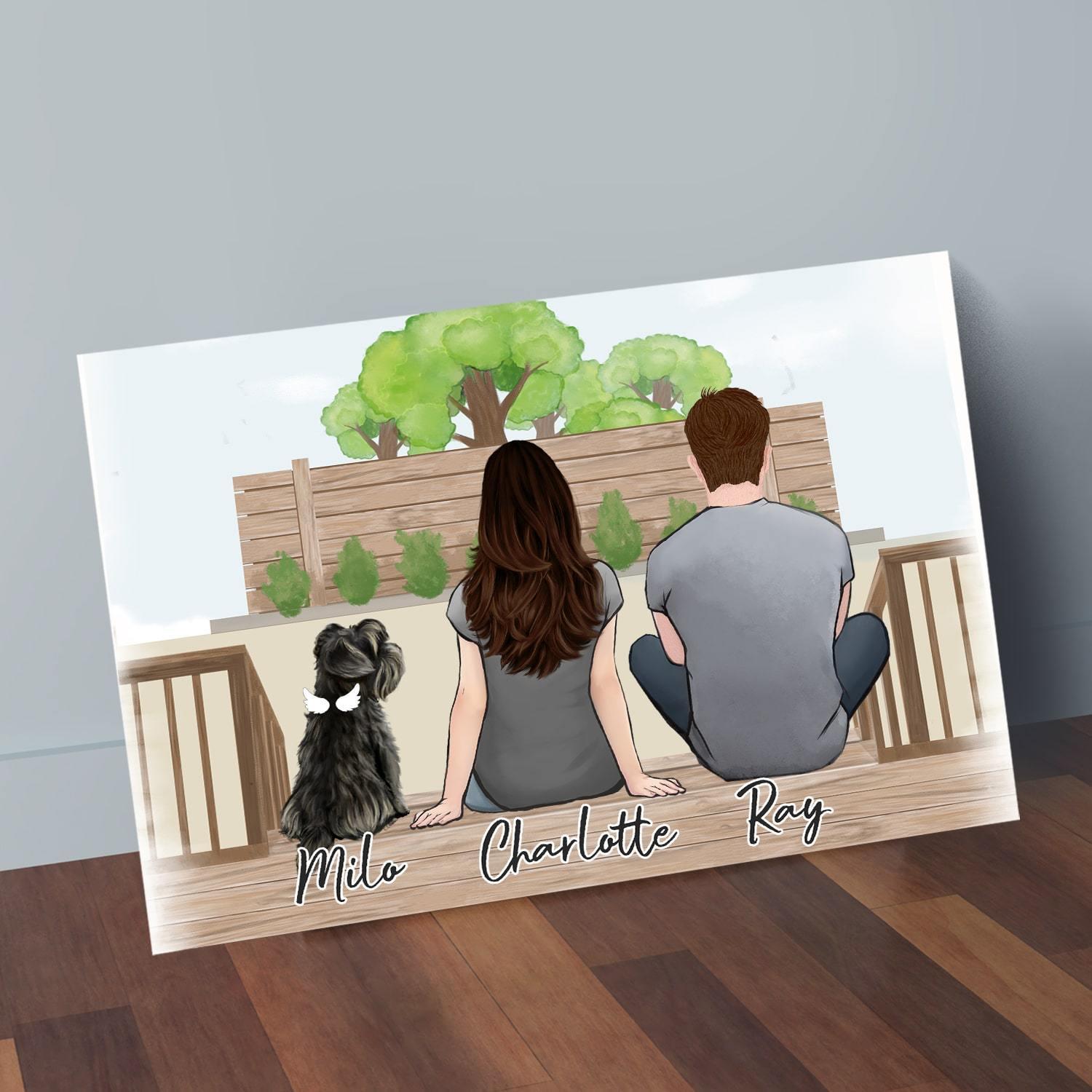 The Backyard Personalized Pet & Owner Wrapped Canvas | Alpha Paw