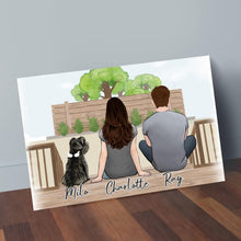 Load image into Gallery viewer, The Backyard Personalized Pet &amp; Owner Wrapped Canvas | Alpha Paw
