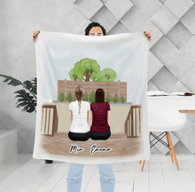 Load image into Gallery viewer, The Backyard Personalized Sister Best Friend Blanket | Alpha Paw
