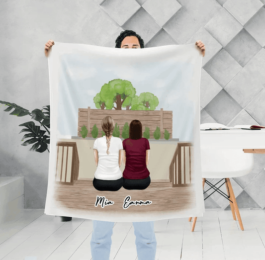 The Backyard Personalized Sister Best Friend Blanket | Alpha Paw