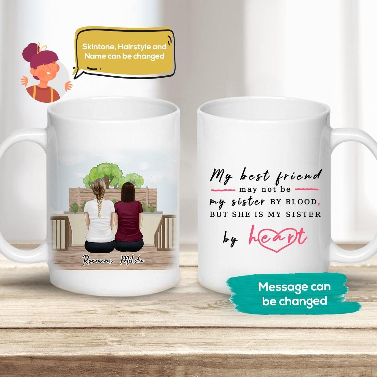 The Backyard Personalized Sister Best Friend Coffee Mug | Alpha Paw