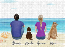 Load image into Gallery viewer, The Beach Personalized Pet &amp; Owner Puzzle | Alpha Paw
