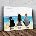 Load image into Gallery viewer, The Beach Personalzied Pet & Owner Wrapped Canvas | Alpha Paw
