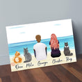 Load image into Gallery viewer, The Beach Personalzied Pet & Owner Wrapped Canvas | Alpha Paw
