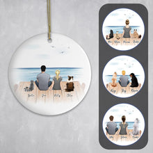 Load image into Gallery viewer, The Dock Circle Ornament - Personalized Pet &amp; Owner | Alpha Paw
