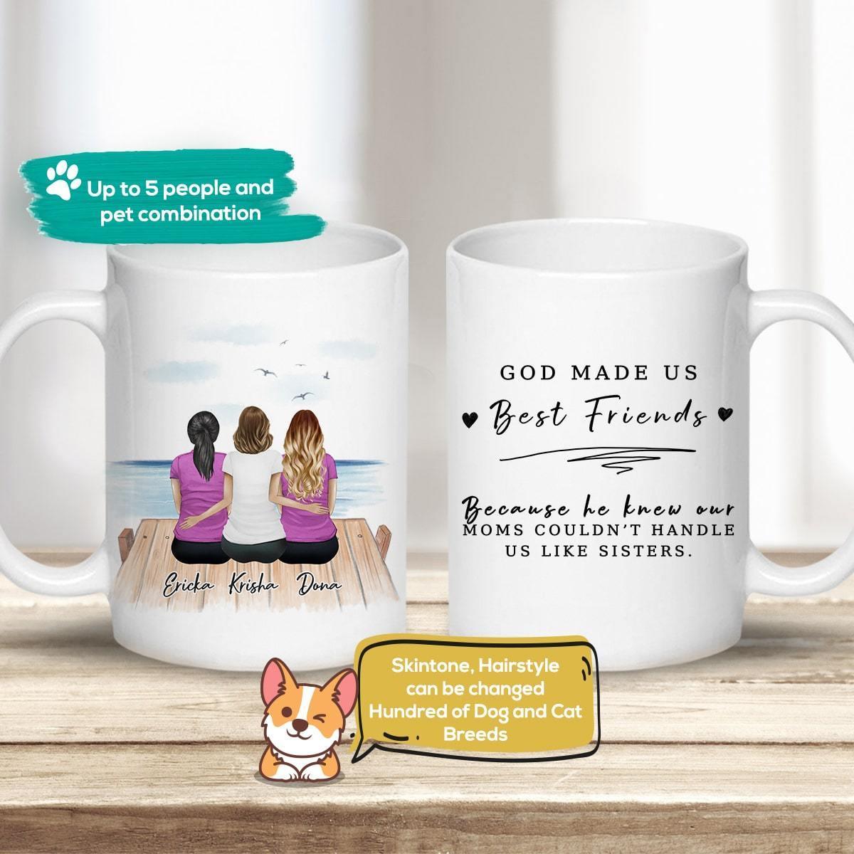 The Dock Personalized Best Friend (Or Sisters) Coffee Mug | Alpha Paw