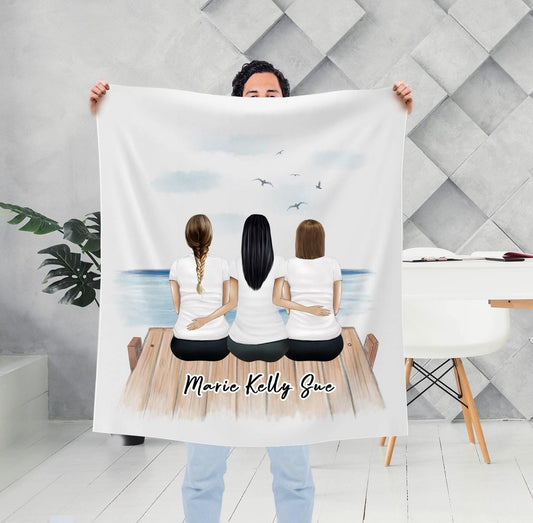 The Dock Personalized Best Friend Sister Blanket | Alpha Paw
