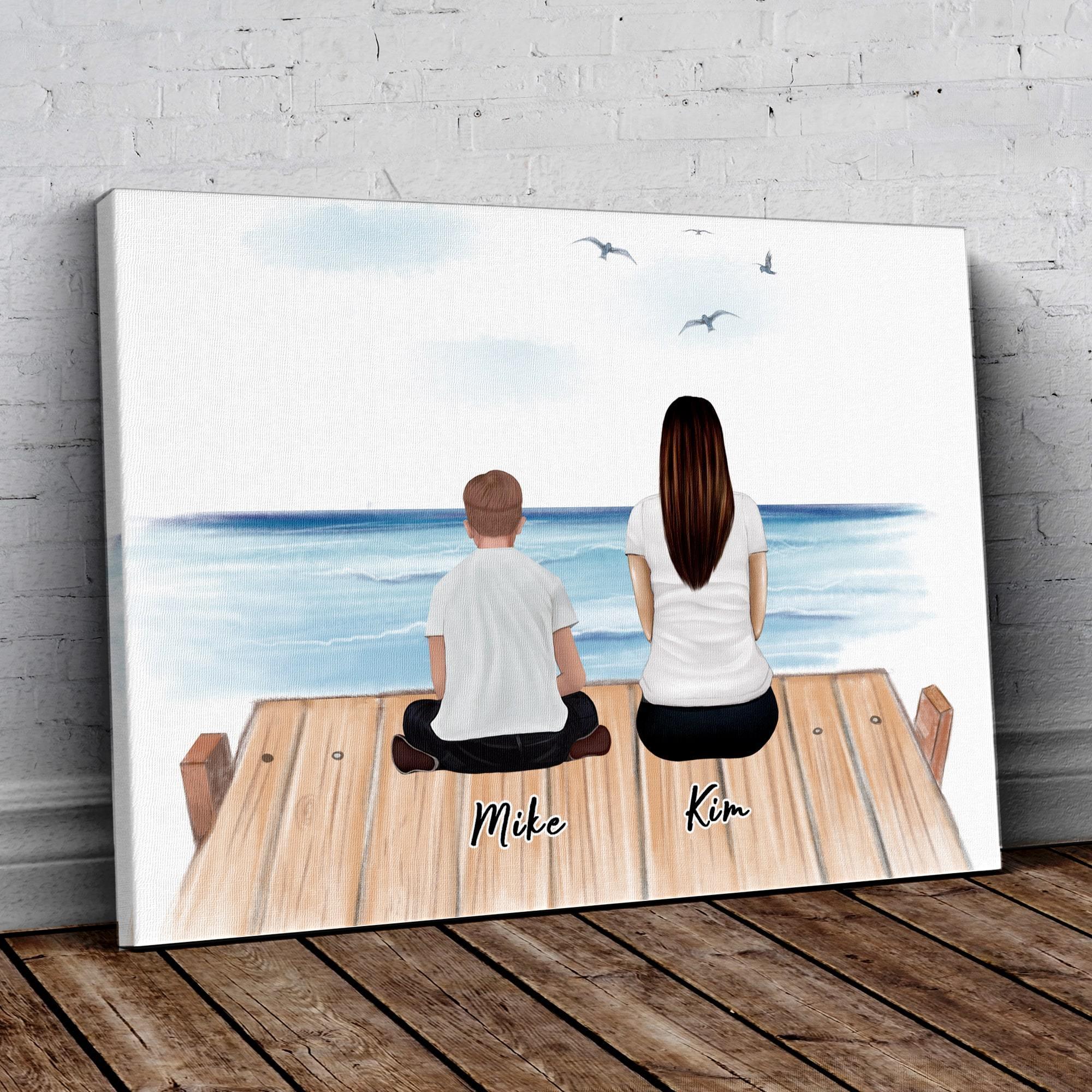 The Dock Personalized Family Wrapped Canvas | Alpha Paw