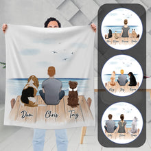 Load image into Gallery viewer, The Dock Personalized Pet &amp; Owner Blanket | Alpha Paw
