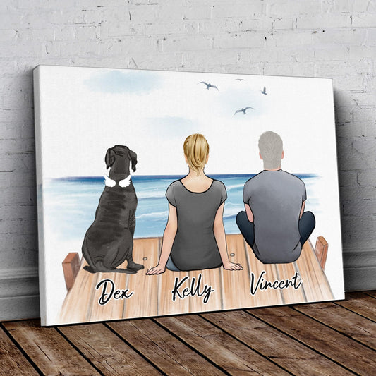 The Dock Personalized Pet & Owner Wrapped Canvas | Alpha Paw