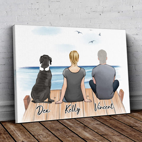 The Dock Personalized Pet & Owner Wrapped Canvas
